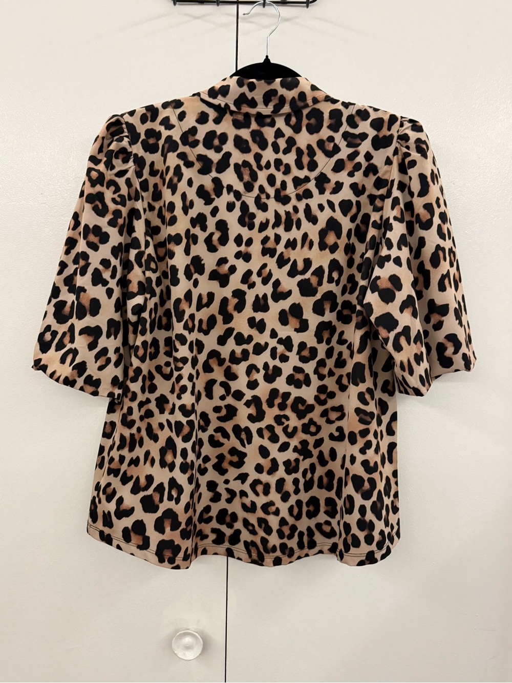 Chico's Leopard Print Button-Down Blouse - Picture 4 of 6
